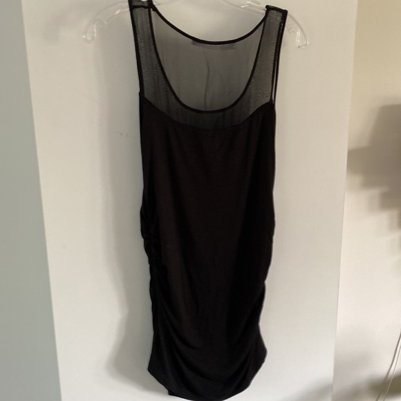 LOLA & SOPHIE ruched sheet top tank stretch long length black M - Picture 3 of 5